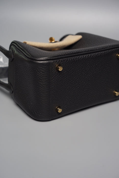 Hermes Mini Lindy in Black Ghw (Brand New)