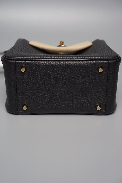 Hermes Mini Lindy in Black Ghw (Brand New)