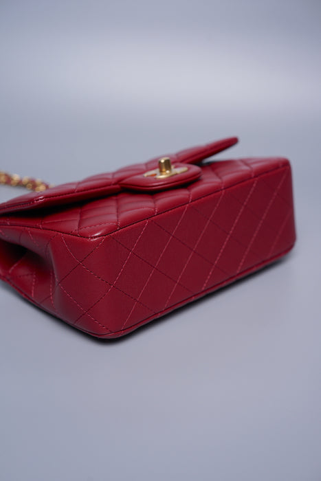 Chanel Burgundy Flap Bag in Top Handle