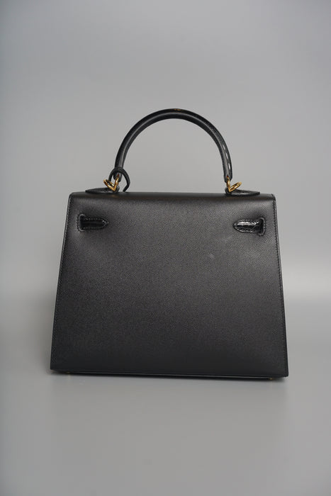 Hermes Kelly 25 Touch in Black Madame Shiny Alligator Ghw (Brand New)