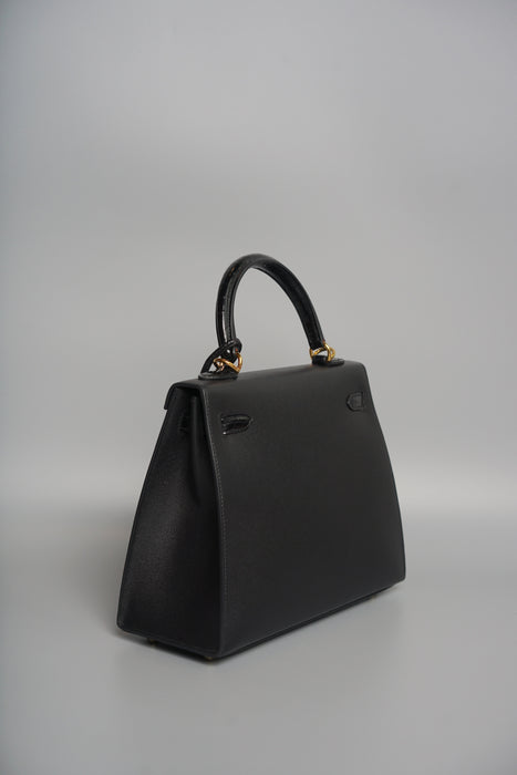 Hermes Kelly 25 Touch in Black Madame Shiny Alligator Ghw (Brand New)