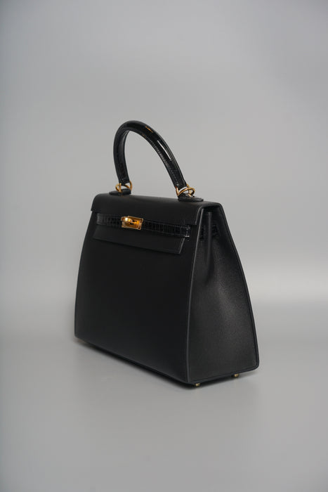 Hermes Kelly 25 Touch in Black Madame Shiny Alligator Ghw (Brand New)