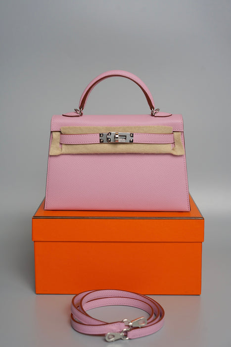 Hermes Kelly 20 in Mauve Sylvester Phw (Brand New)