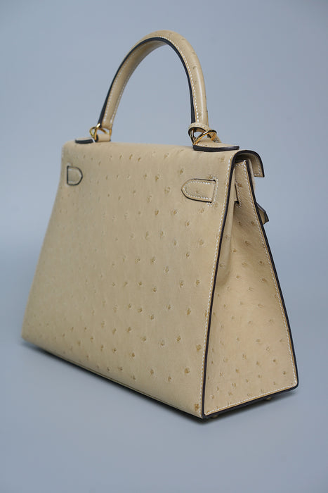 Hermes Kelly 28 in Trench Ostrich Ghw (Brand New)