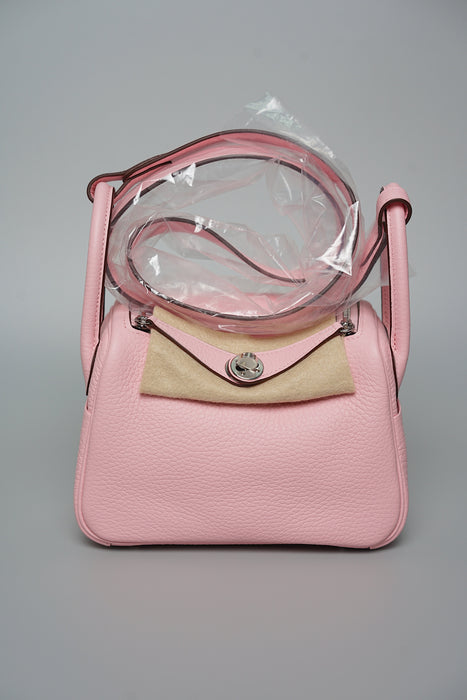 Hermes Mini Lindy in Rose Sakura Phw (Brand New)