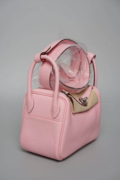 Hermes Mini Lindy in Rose Sakura Phw (Brand New)