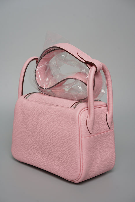 Hermes Mini Lindy in Rose Sakura Phw (Brand New)