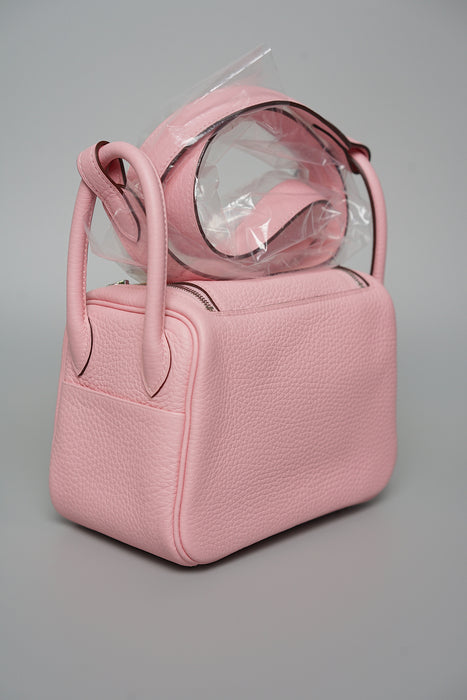 Hermes Mini Lindy in Rose Sakura Phw (Brand New)