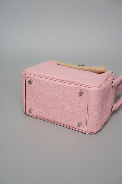 Hermes Mini Lindy in Rose Sakura Phw (Brand New)