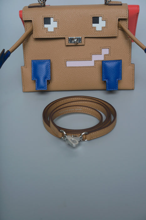 Hermes Kelly Picto in Biscuit / Mauve Pale / Rose Texas Phw (Brand New)