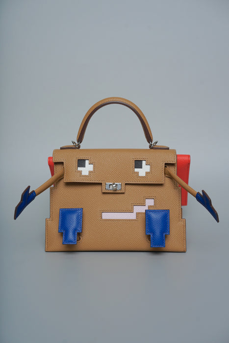 Hermes Kelly Picto in Biscuit / Mauve Pale / Rose Texas Phw (Brand New)