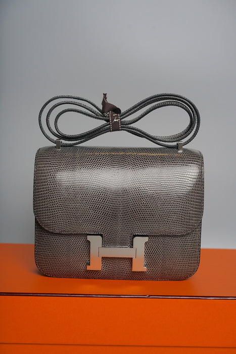 Hermes Constance 18 in Ardoise Lizard Phw