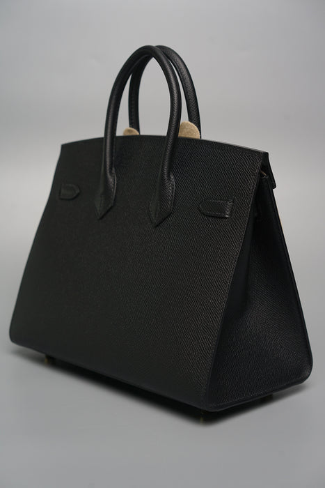 Hermes Birkin 25 Sellier in Black Epsom Ghw (Brand New)