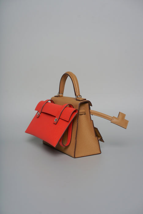 Hermes Kelly Picto in Biscuit / Mauve Pale / Rose Texas Phw (Brand New)