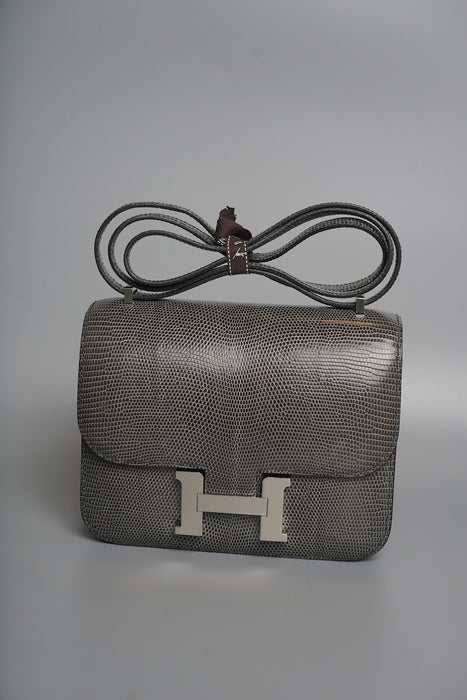 Hermes Constance 18 in Ardoise Lizard Phw