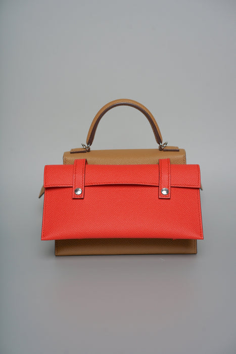 Hermes Kelly Picto in Biscuit / Mauve Pale / Rose Texas Phw (Brand New)