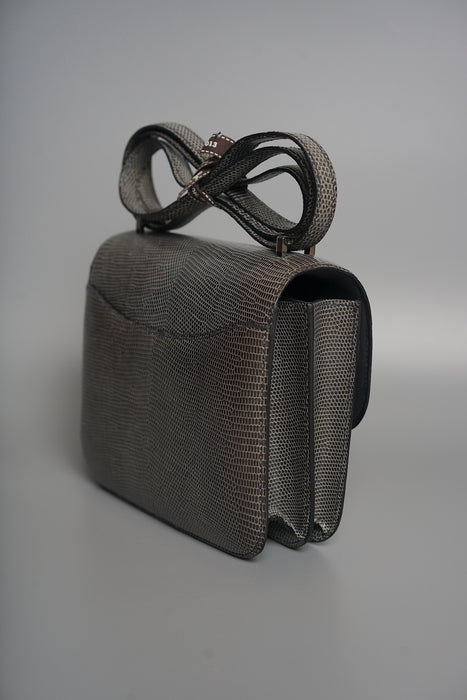 Hermes Constance 18 in Ardoise Lizard Phw