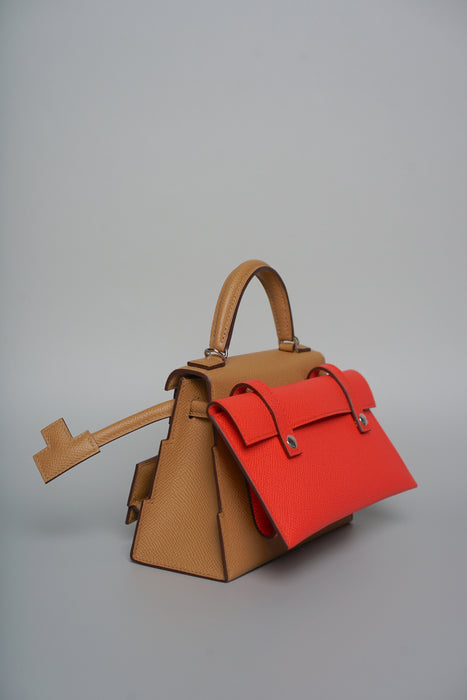 Hermes Kelly Picto in Biscuit / Mauve Pale / Rose Texas Phw (Brand New)