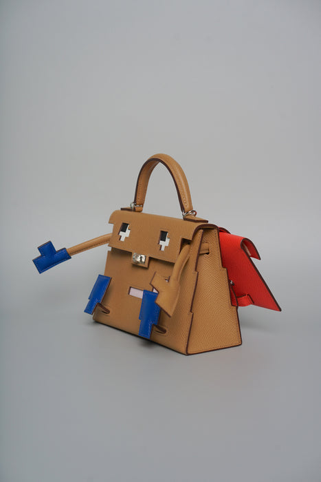 Hermes Kelly Picto in Biscuit / Mauve Pale / Rose Texas Phw (Brand New)
