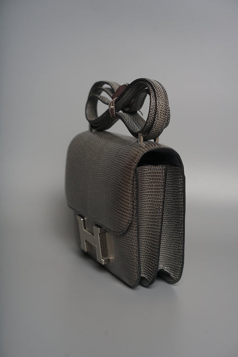 Hermes Constance 18 in Ardoise Lizard Phw