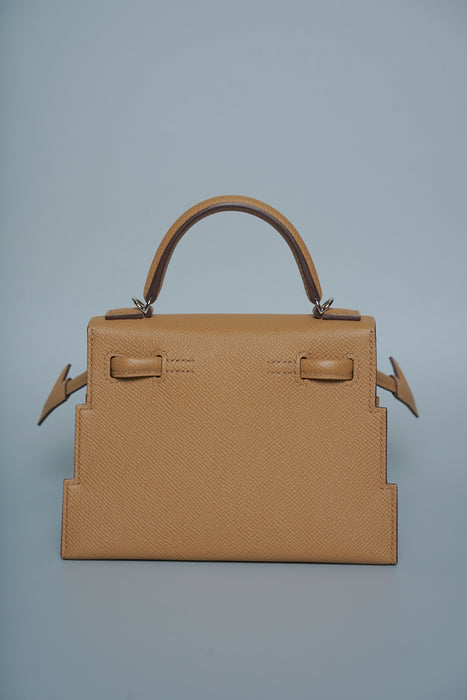Hermes Kelly Picto in Biscuit / Mauve Pale / Rose Texas Phw (Brand New)