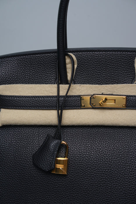 Hermes Birkin 35 in Black Ghw