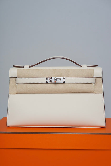 Hermes Kelly Pochette in Nata Swift Phw (Brand New)