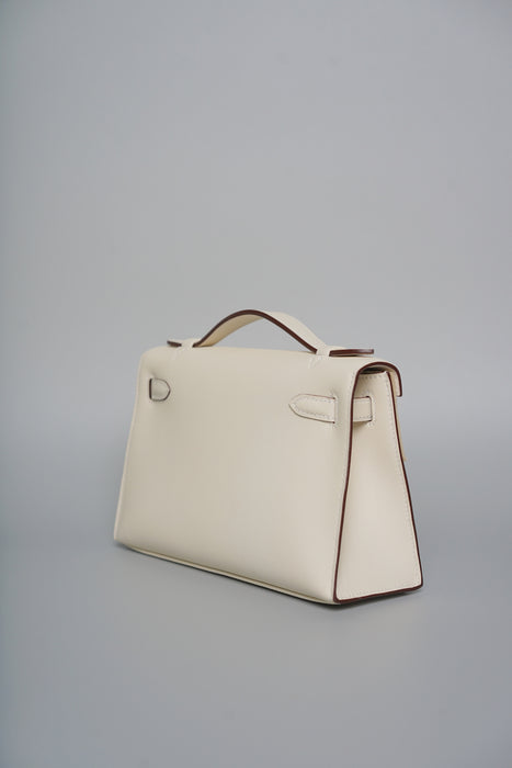 Hermes Kelly Pochette in Nata Swift Phw (Brand New)