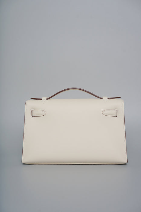 Hermes Kelly Pochette in Nata Swift Phw (Brand New)