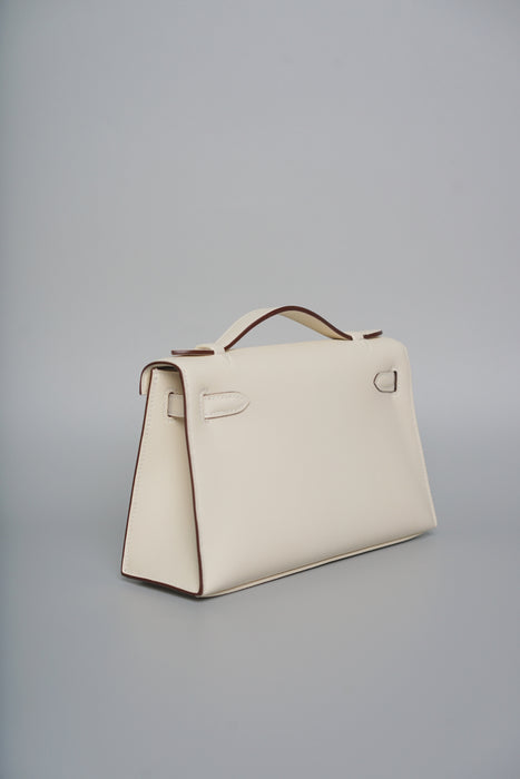 Hermes Kelly Pochette in Nata Swift Phw (Brand New)