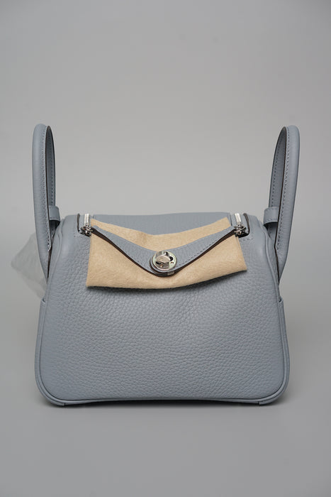 Hermes Mini Lindy II in Gris Pantin Phw (Brand New)