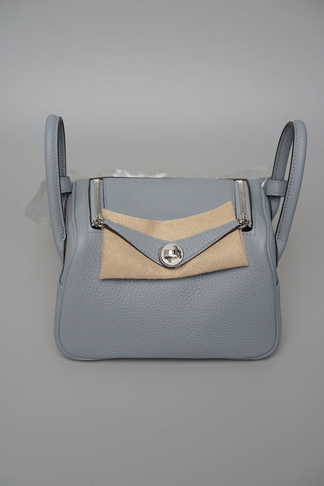 Hermes Mini Lindy II in Gris Pantin Phw (Brand New)