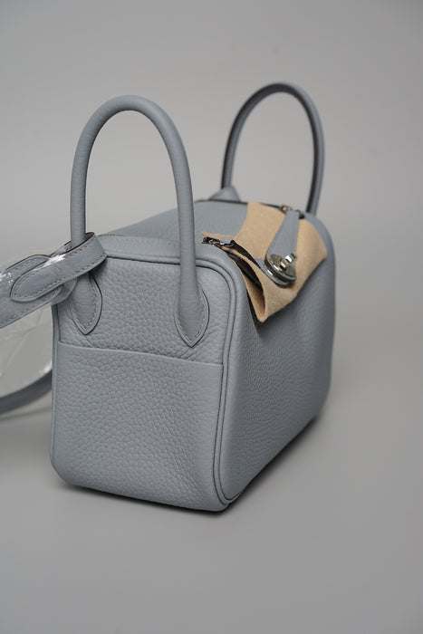 Hermes Mini Lindy II in Gris Pantin Phw (Brand New)
