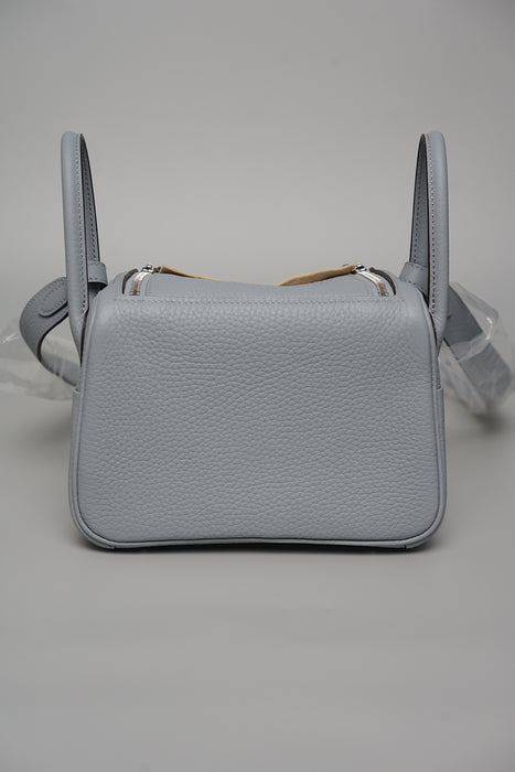 Hermes Mini Lindy II in Gris Pantin Phw (Brand New)