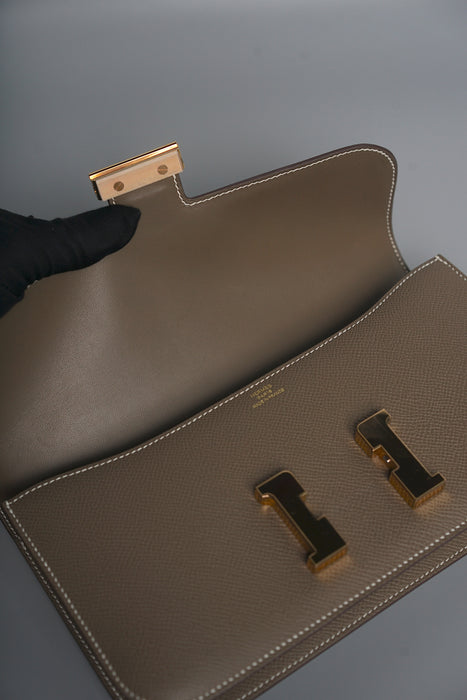 Hermes Constance Elan in Etoupe Epsom in Rghw