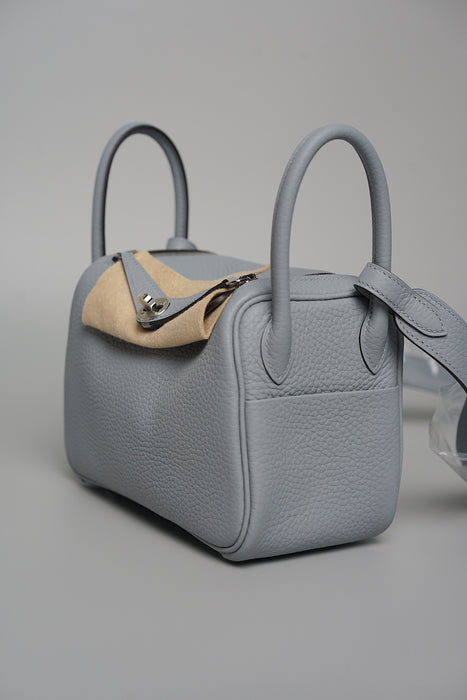 Hermes Mini Lindy II in Gris Pantin Phw (Brand New)