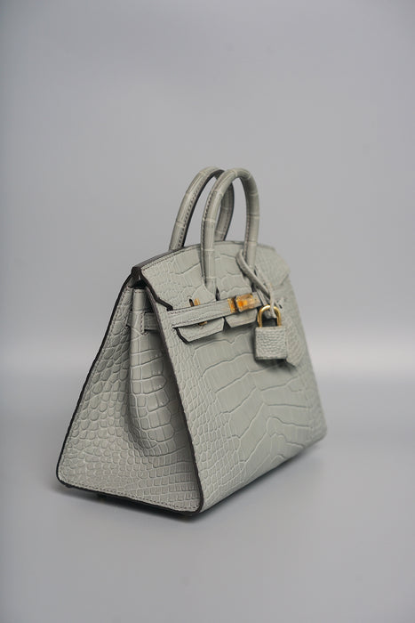 Hermes Birkin 20 in Gris Ciment Matte Alligator Ghw (Brand New)