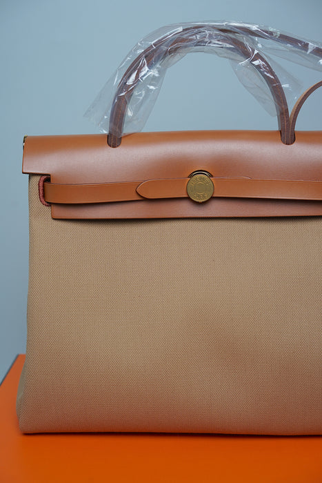 Hermes Herbag 31 in Chai / Fauve Ghw (Brand New)