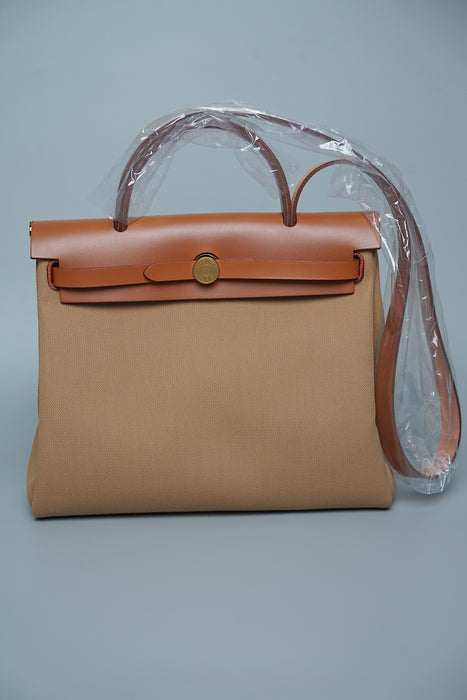 Hermes Herbag 31 in Chai / Fauve Ghw (Brand New)