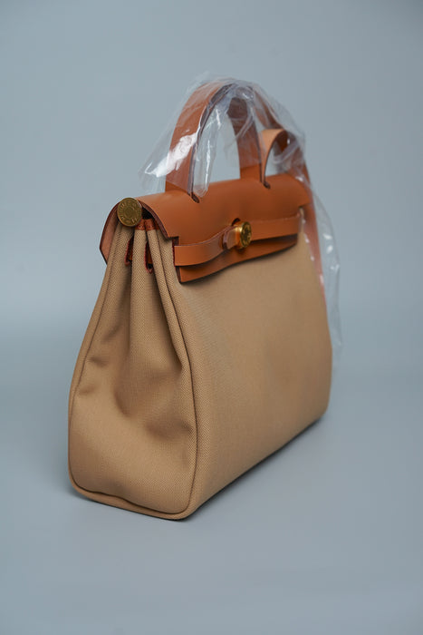 Hermes Herbag 31 in Chai / Fauve Ghw (Brand New)