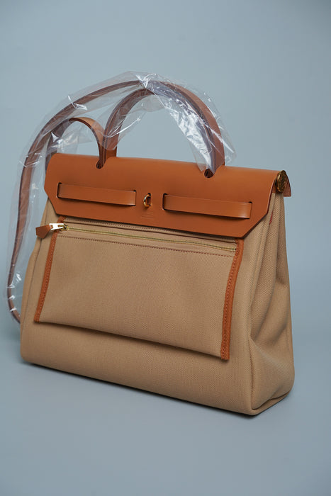 Hermes Herbag 31 in Chai / Fauve Ghw (Brand New)