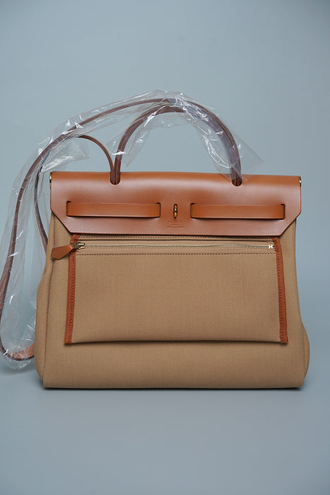 Hermes Herbag 31 in Chai / Fauve Ghw (Brand New)