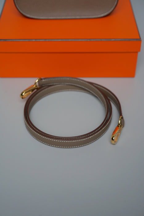 Hermes Mini Evelyne Sellier in Etoupe Ghw (Brand New)
