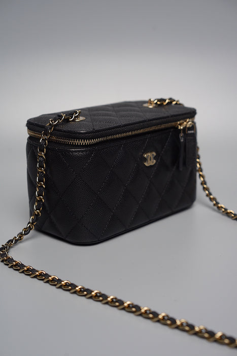 Chanel Long Vanity in Black Caviar Ghw (Brand New)