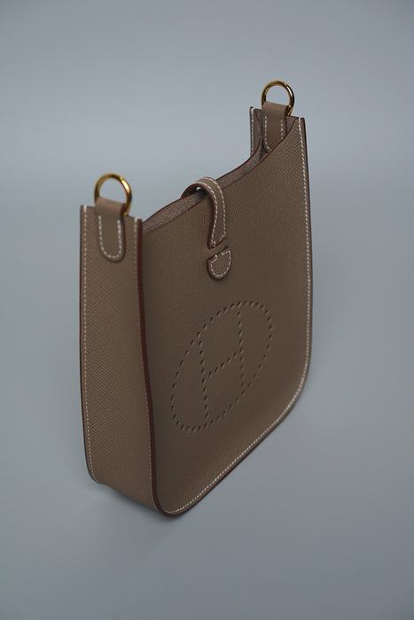 Hermes Mini Evelyne Sellier in Etoupe Ghw (Brand New)
