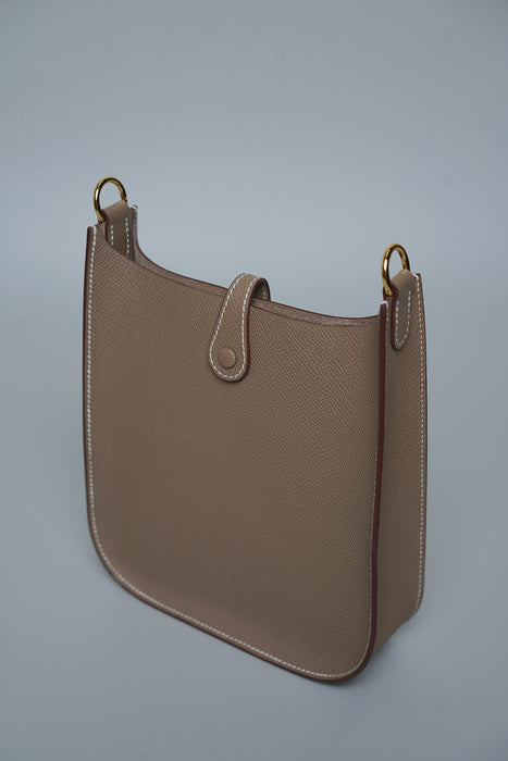 Hermes Mini Evelyne Sellier in Etoupe Ghw (Brand New)