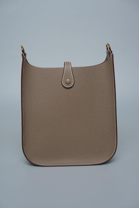 Hermes Mini Evelyne Sellier in Etoupe Ghw (Brand New)