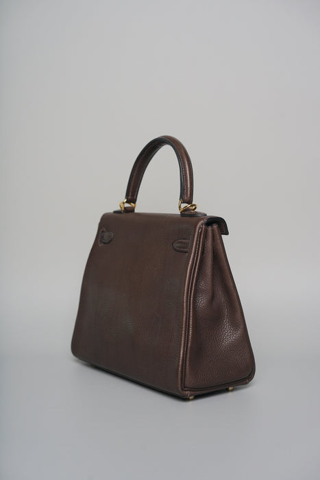 Hermes Kelly 25 in Ebene Barenia Faubourg Ghw (Brand New)