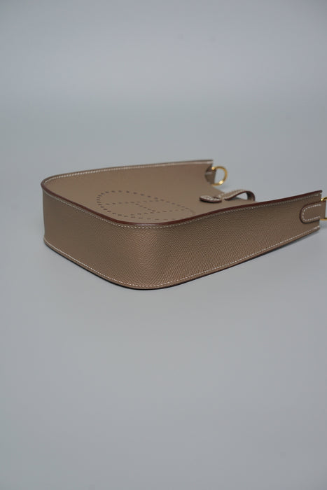 Hermes Mini Evelyne Sellier in Etoupe Ghw (Brand New)