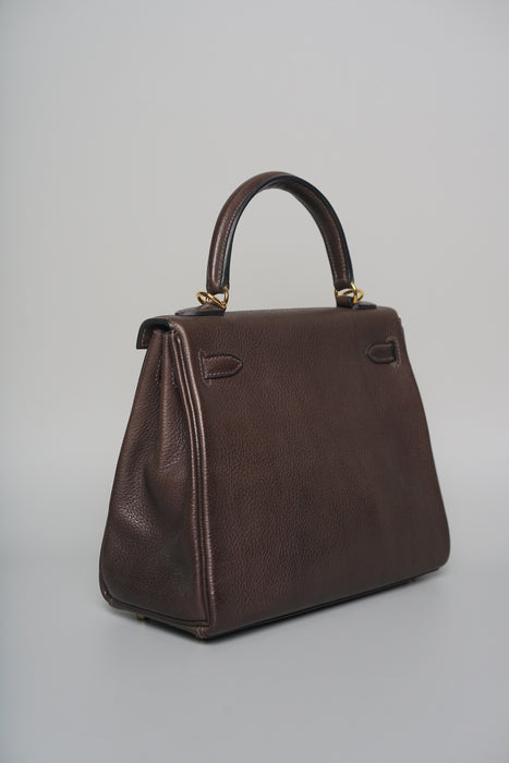 Hermes Kelly 25 in Ebene Barenia Faubourg Ghw (Brand New)